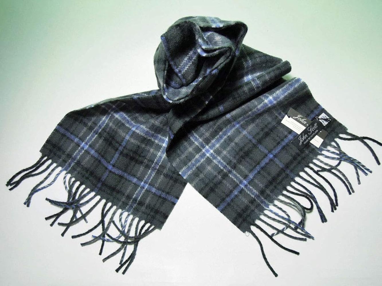 John Scott check scarf